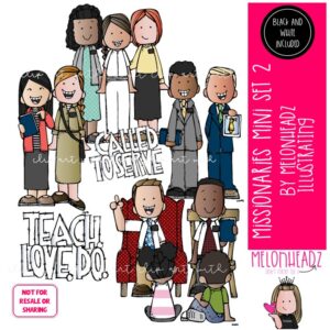 LDS Missionaries clip art 2, Elder, Sister MINI
