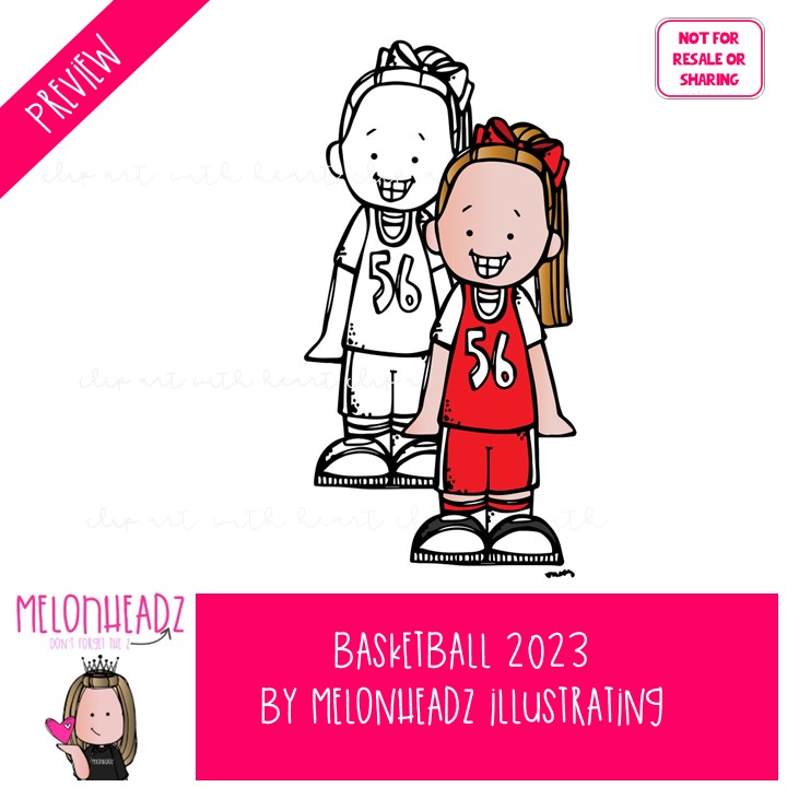 Basketball clipart 2023 Sports clip art COMBO PACK - Image 2