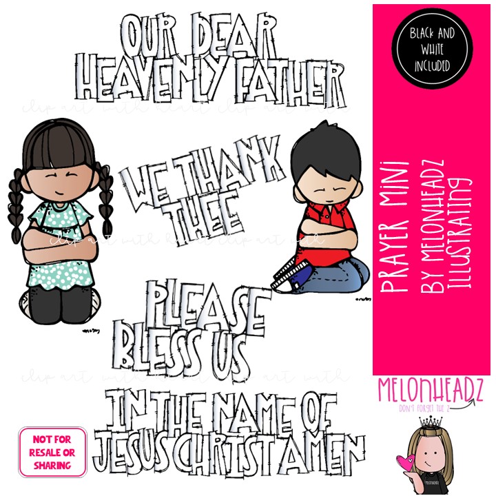 Prayer clip art, LDS, Christian Mini
