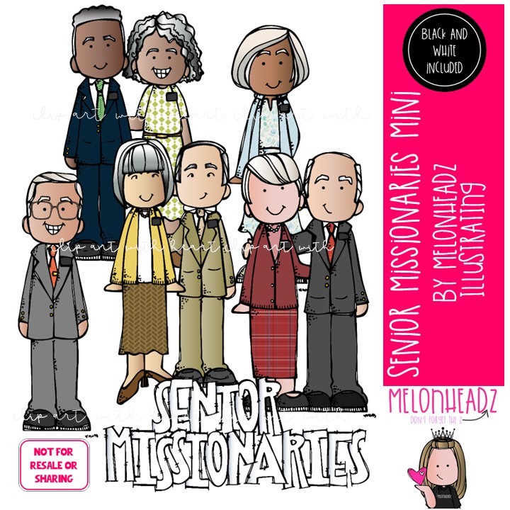 Senior Missionaries clip art, LDS MINI