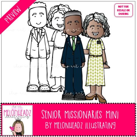 Senior Missionaries clipart LDS MINI - Melonheadz