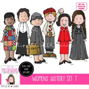 Women's History clip art 7, historical figure MINI