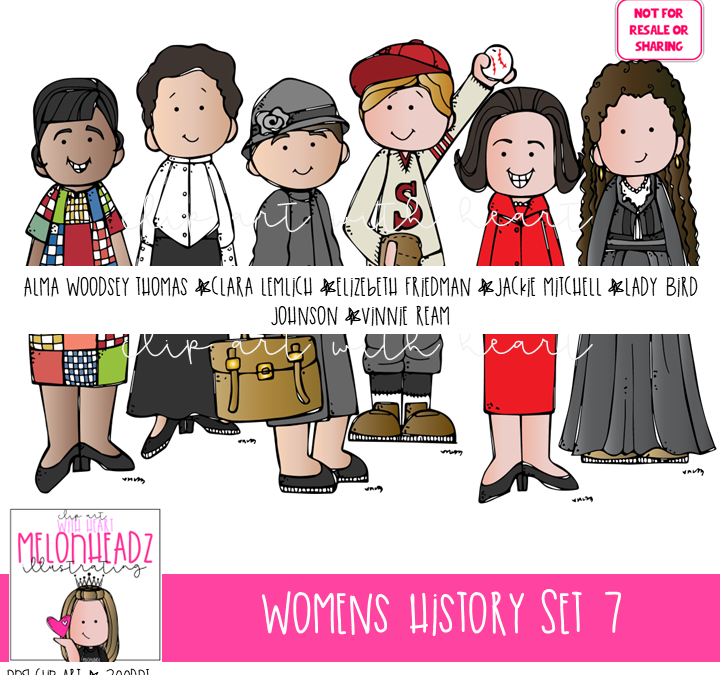 Womens History clip art set 7 MINI