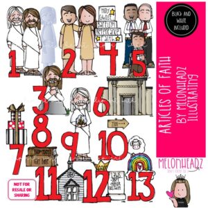 Articles Of Faith clip art, LDS clip art, Book of Mormon clip art COMBO PACK