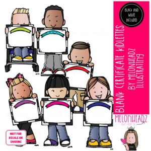 Blank Certificate Kidlettes clip art, award MINI