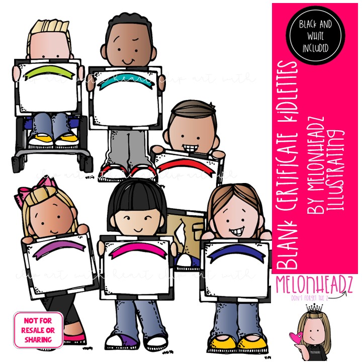 Blank Certificate Kidlettes clip art, award MINI