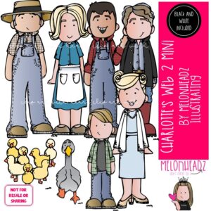 Charlotte's Web 2 clip art, book companion, literature MINI