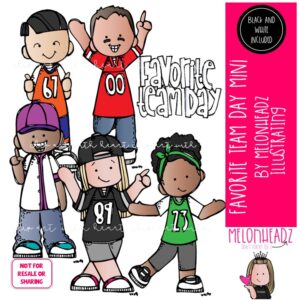 Favorite Team Day clip art, School Spirit, Team Sport MINI