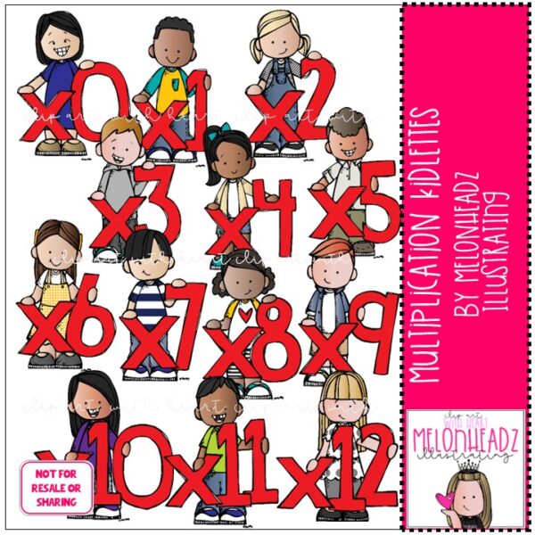 Multiplication Kidlettes clip art - Melonheadz