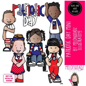 Patriotic Day clipart School Spirit clip art July 4th clip art MINI