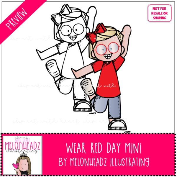 Wear Red Day clipart MINI - Melonheadz