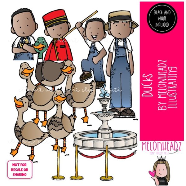 Ducks clip art, literature, book companion COMBO PACK - Melonheadz