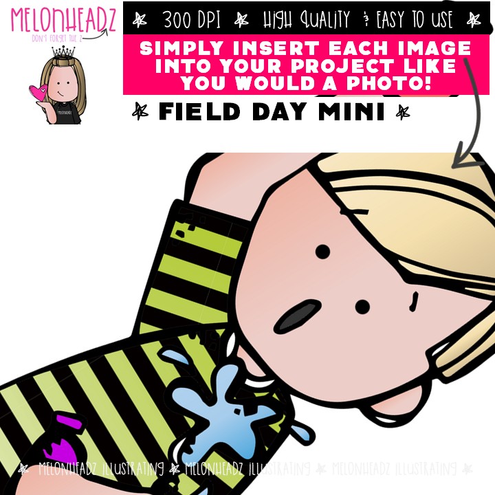 Field Day clip art, play, outdoors Mini - Image 3