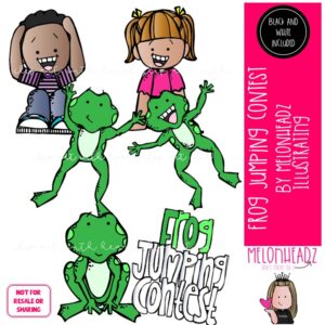 Frog Jumping Contest clipart Frog clip art Amphibian clip art MINI