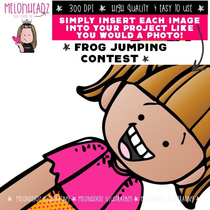 Frog Jumping Contest clip art, Amphibian MINI - Image 3