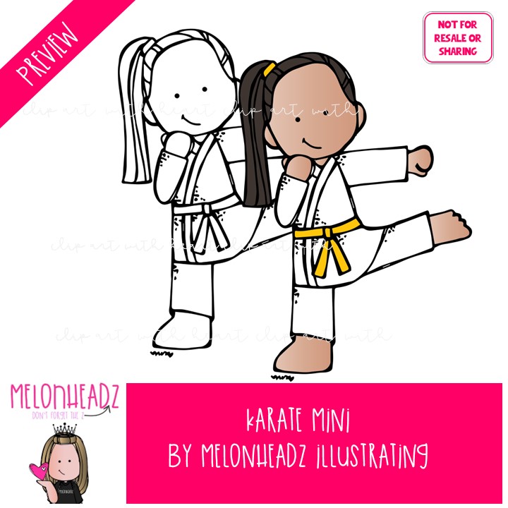 Karate clip art, sport MINI
