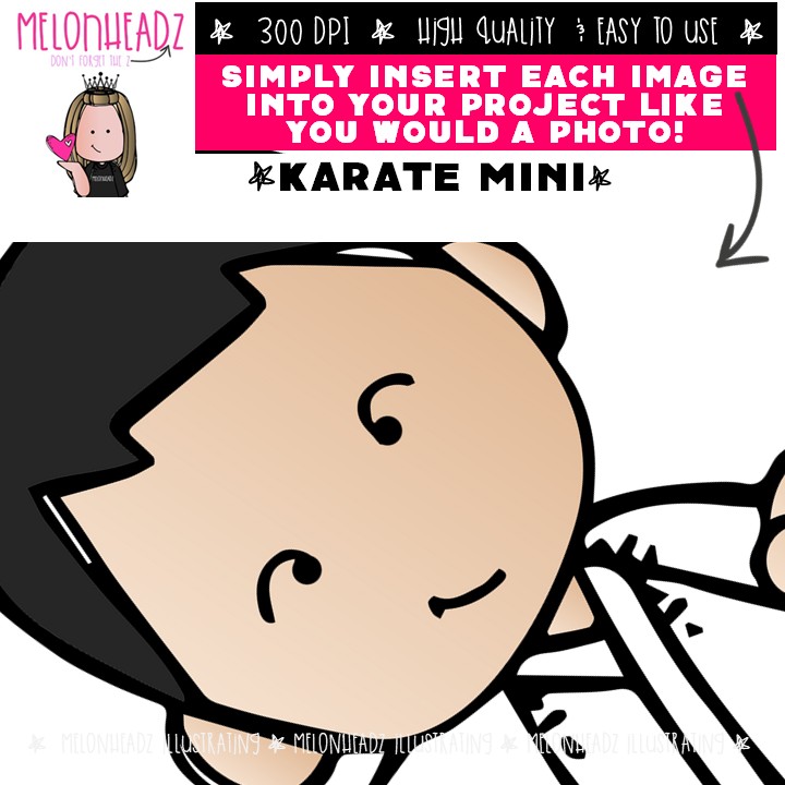 Karate clip art, sport MINI - Image 2