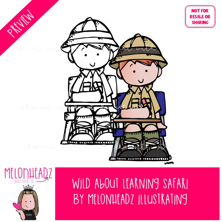 Wild about Learning clip art, Safari, Explorers MINI - Image 2
