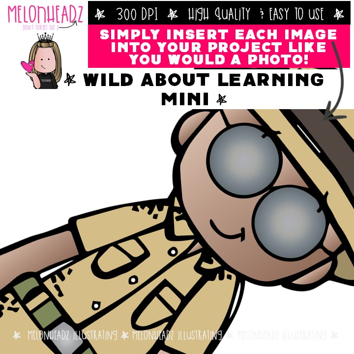 Wild about Learning clip art, Safari, Explorers MINI - Image 3
