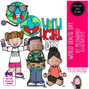 World Health Day clip art, healthy eating, exercise Mini