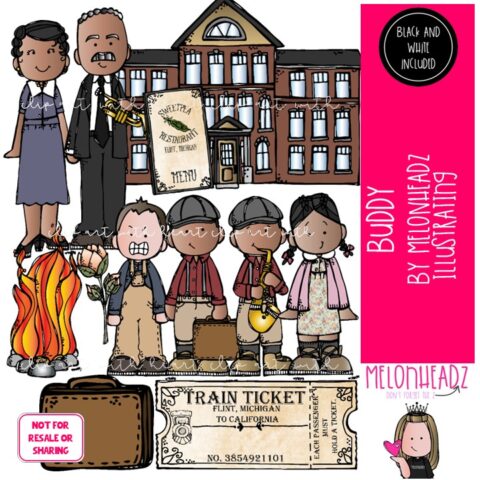 Buddy clip art, literature, book companion COMBO PACK - Melonheadz