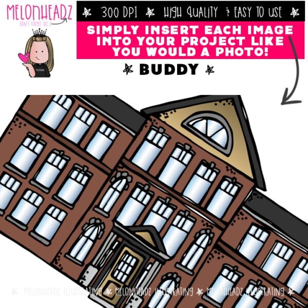 Buddy clip art, literature, book companion COMBO PACK - Melonheadz