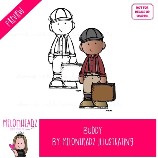 Buddy clip art, literature, book companion COMBO PACK - Melonheadz