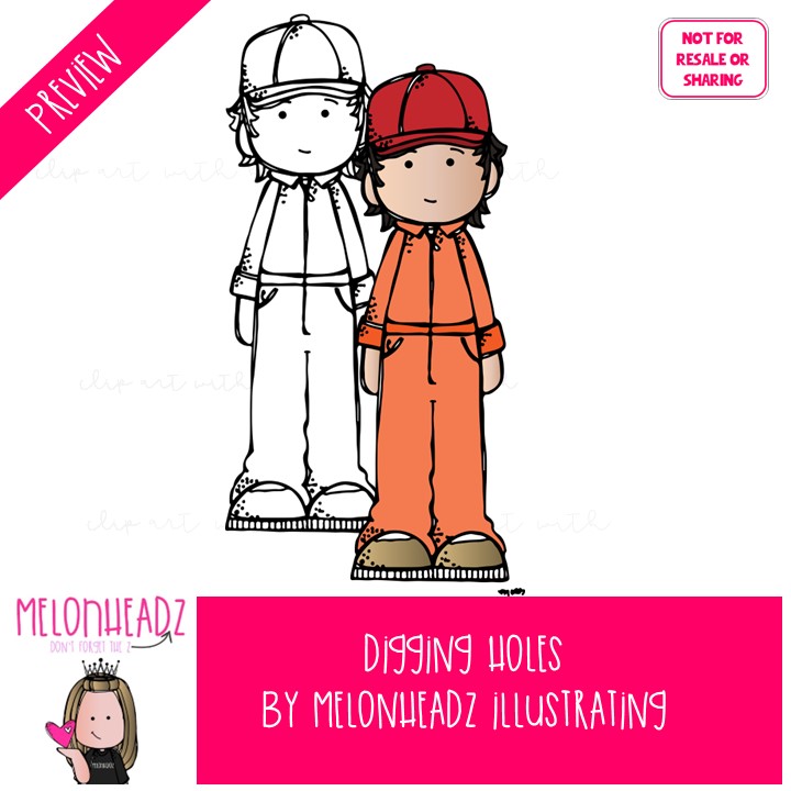 Digging Holes clipart, literature, book companion COMBO PACK - Image 2