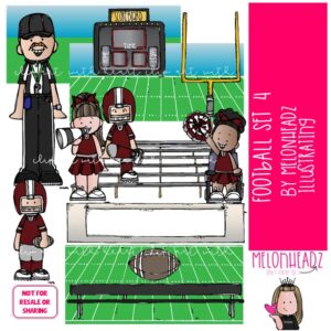 Football 4 clip art, sport, referee COLORED Version