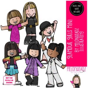 Glamour Girls clip art, trendy, concert Mini