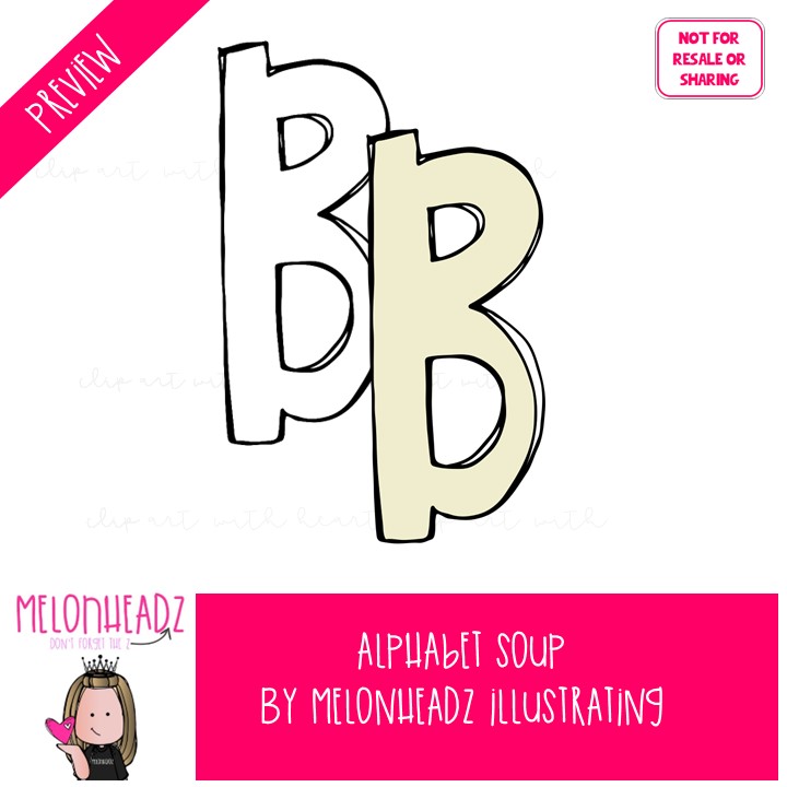 Alphabet Soup clip art, letters clip art COMBO PACK - Image 2