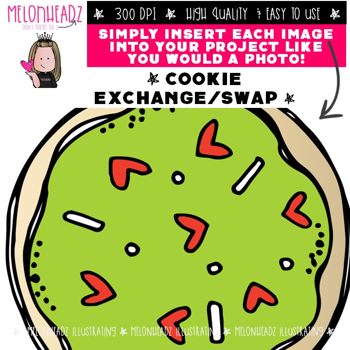 Christmas Cookie Swap/Exchange clip art COMBO PACK - Image 3
