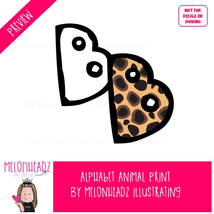 Animal Print Alphabet clip art, ABCs clip art, Letters clip art COMBO PACK - Image 2