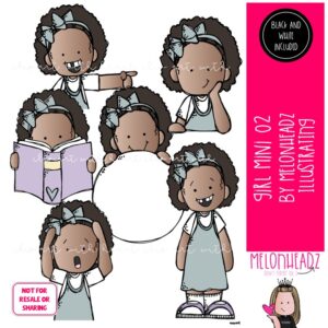 Girl 02 clip art, kidlette, kid Mini