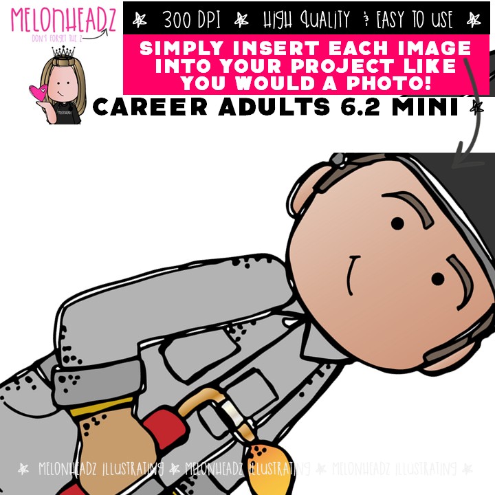 Career 6.2 clip art, Adults, occupation, job Mini - Image 3