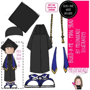 Build a Me Man Grad clip art Build A Me/Build-A Me clip art Graduation clip art Mini