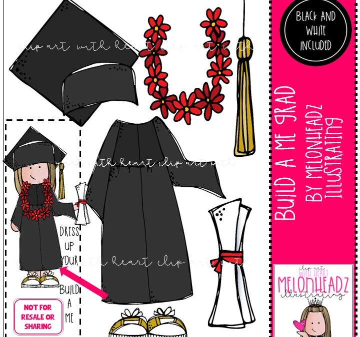 Build a Me Grad clip art digi stamp Build-A-Me/Build-A-Me – Mini