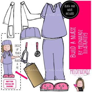 Build A Me Nurse clip art, Me, Teacher MINI