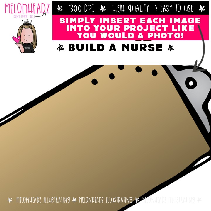 Build A Me Nurse clip art, Me, Teacher MINI - Image 2