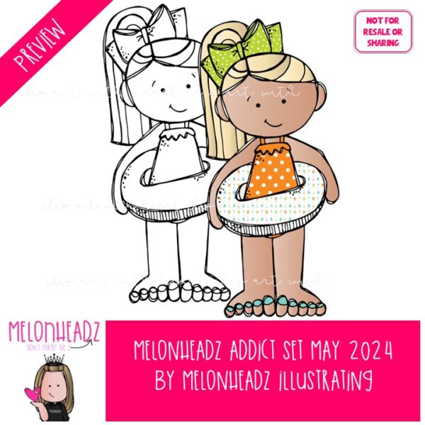 Melonheadz Addicts May 2024 clip art set digi stamp Mini - Image 2