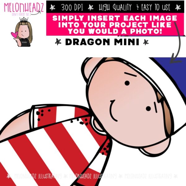 Dragon clip art, literature, book companion COMBO PACK - Melonheadz