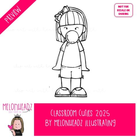 Classroom cuties clip art 2025, Class Jobs, Rules BLACK AND WHITE ...