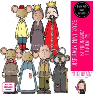 Desperaux clip art 2025 Mini Literature clip art Mouse clip art Book Companion clip art