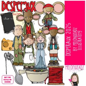 Desperaux clip art 2025 Literature clip art Mouse clip art Book Companion clip art COLORED Version