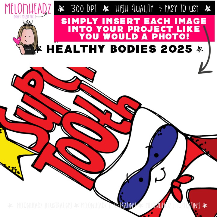 Healthy Bodies clip art 2025, Healthy Lifestyle, Healthy Food COMBO PACK - Image 3