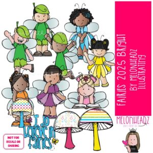 Fairies clip art 2025 Mushroom clip art Pixie clip art COLORED Version