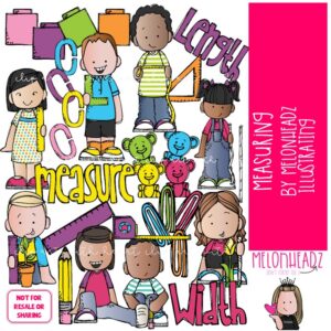 Measuring clip art, Math clip art, Science clip art COLORED Version