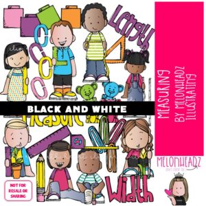 Measuring clip art, Math clip art, Science clip art BLACK AND WHITE