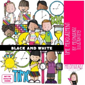 Time Measurement clip art, Math clip art, Science clip art BLACK AND WHITE