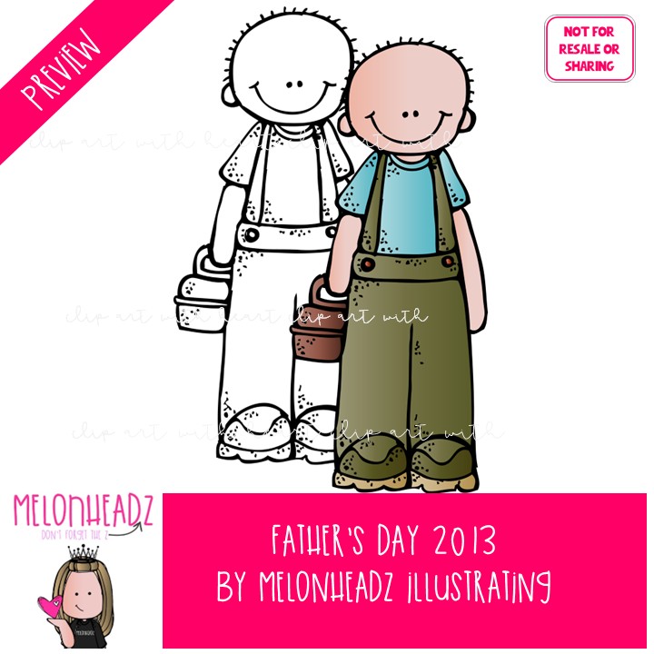 Father's Day clip art / Printable 2013 Dad's Day clip art COMBO PACK - Image 2